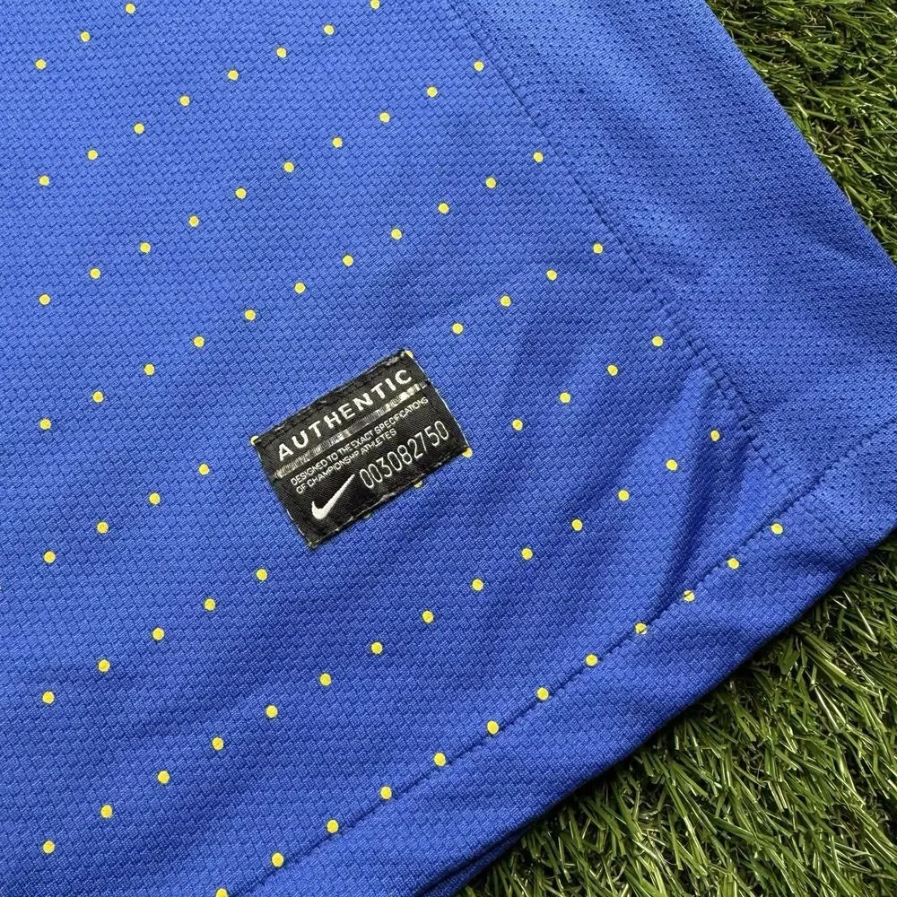 Nike Brazil 2010 World Cup Away Soccer Jersey Mens XL Blue Dri-Fit 371438-493